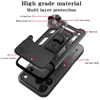Sliding Camera Cover Design TPU+PC Phone Case, For iPhone 17 Pro Max, For iPhone 17 Pro, For iPhone 17