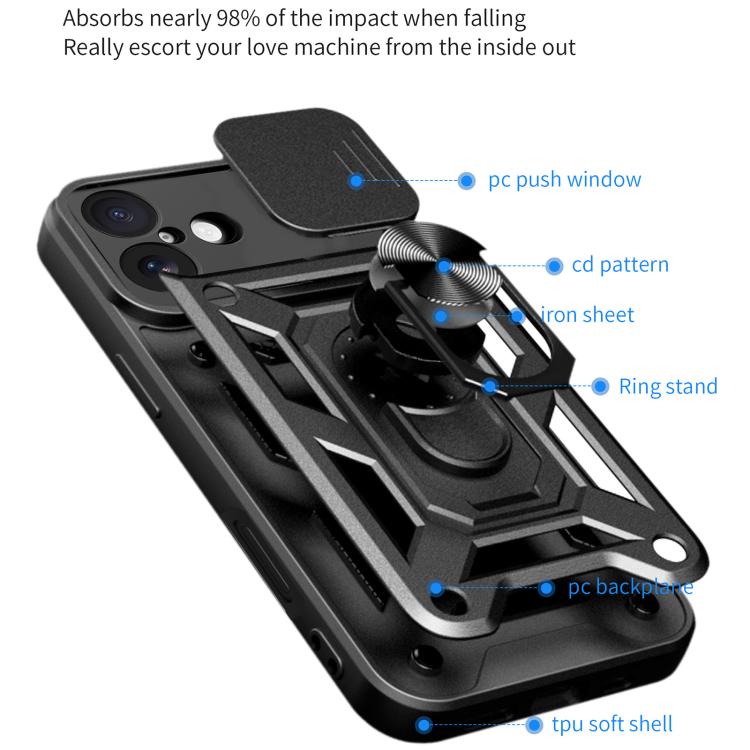 Sliding Camera Cover Design TPU+PC Phone Case, For iPhone 17, For iPhone Air, For iPhone 16 Pro Max