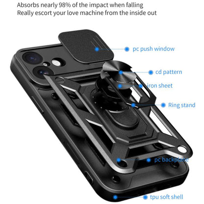 Sliding Camera Cover Design TPU+PC Phone Case, For iPhone 17, For iPhone Air, For iPhone 16 Pro Max