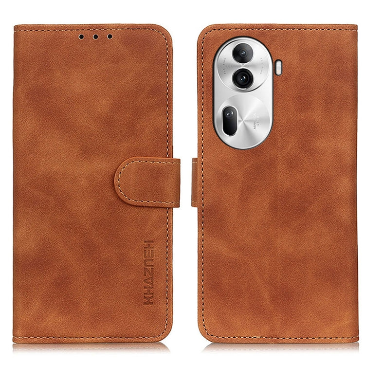 KHAZNEH Retro Texture Flip Leather Phone Case, For OPPO Reno11 Pro 5G Global, For OPPO A38 4G, For OPPO A1 5G