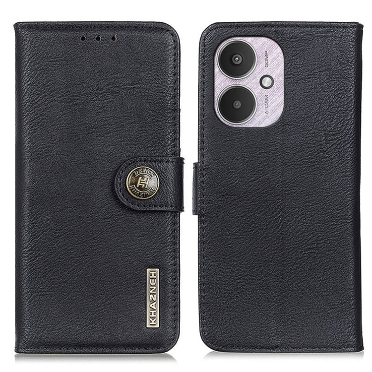 KHAZNEH Cowhide Texture Flip Leather Phone Case
