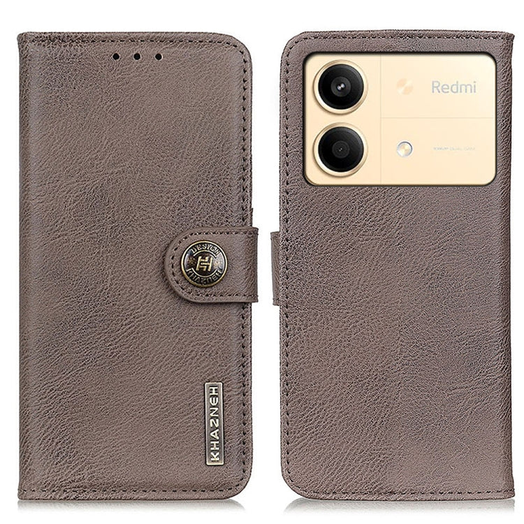 KHAZNEH Cowhide Texture Flip Leather Phone Case, Series 2