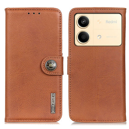 KHAZNEH Cowhide Texture Flip Leather Phone Case