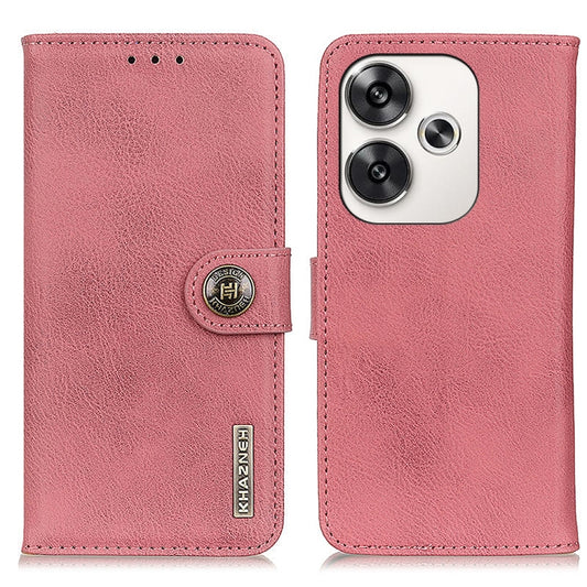 KHAZNEH Cowhide Texture Flip Leather Phone Case