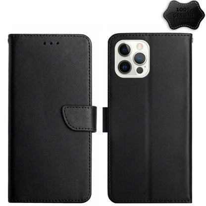 Genuine Leather Fingerprint-proof Flip Phone Case