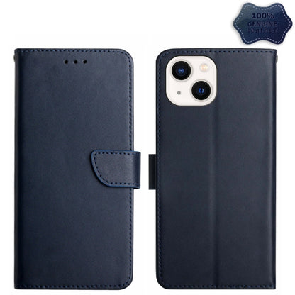 Genuine Leather Fingerprint-proof Flip Phone Case