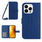Skin Feel Sun Flower Embossed Flip Leather Phone Case with Lanyard, For iPhone 15 Pro, For iPhone 15 Plus