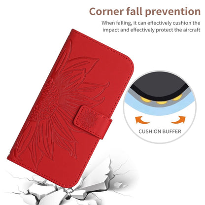 Skin Feel Sun Flower Embossed Flip Leather Phone Case with Lanyard, For iPhone 17e / 16e, For iPhone 17