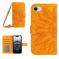 Skin Feel Sun Flower Embossed Flip Leather Phone Case with Lanyard, For iPhone 17e / 16e, For iPhone 17