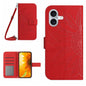 Skin Feel Sun Flower Embossed Flip Leather Phone Case with Lanyard, For iPhone 17e / 16e, For iPhone 17