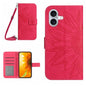 Skin Feel Sun Flower Embossed Flip Leather Phone Case with Lanyard, For iPhone 17e / 16e, For iPhone 17