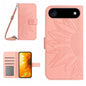 Skin Feel Sun Flower Embossed Flip Leather Phone Case with Lanyard, For iPhone Air, For iPhone 16 Pro Max