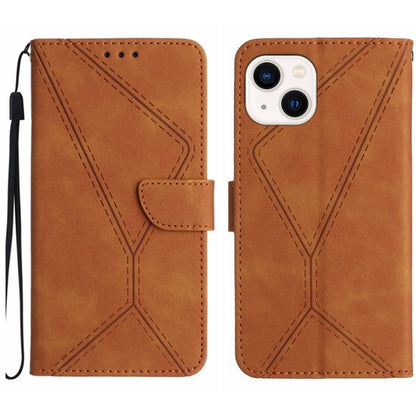 Stitching Embossed Leather Phone Case, For iPhone 16, For iPhone 15 Pro Max, For iPhone 15 Pro, For iPhone 15 Plus