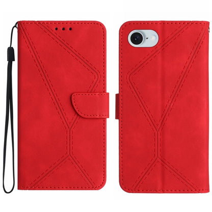 Stitching Embossed Leather Phone Case, For iPhone 18 Pro / 17 Pro, For iPhone 18 Pro Max / 17 Pro Max, For iPhone 17e / 16e, For iPhone 17