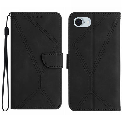 Stitching Embossed Leather Phone Case, For iPhone 18 Pro / 17 Pro, For iPhone 18 Pro Max / 17 Pro Max, For iPhone 17e / 16e, For iPhone 17