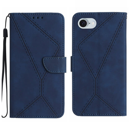 Stitching Embossed Leather Phone Case, For iPhone 18 Pro / 17 Pro, For iPhone 18 Pro Max / 17 Pro Max, For iPhone 17e / 16e, For iPhone 17