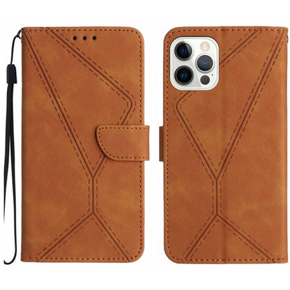 Stitching Embossed Leather Phone Case, For iPhone Air, For iPhone 16 Pro Max, For iPhone 16 Pro, For iPhone 16 Plus