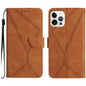 Stitching Embossed Leather Phone Case, For iPhone Air, For iPhone 16 Pro Max, For iPhone 16 Pro, For iPhone 16 Plus