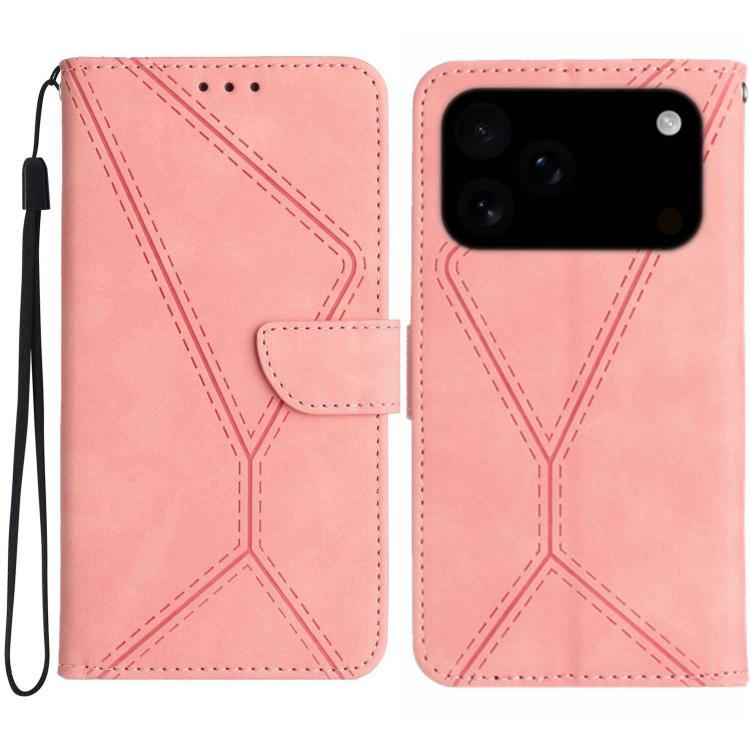 Stitching Embossed Leather Phone Case, For iPhone 18 Pro / 17 Pro, For iPhone 18 Pro Max / 17 Pro Max, For iPhone 17e / 16e, For iPhone 17