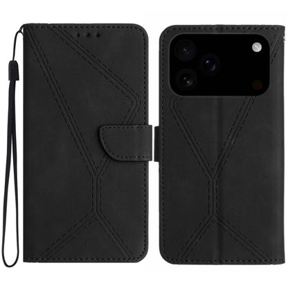 Stitching Embossed Leather Phone Case, For iPhone 18 Pro / 17 Pro, For iPhone 18 Pro Max / 17 Pro Max, For iPhone 17e / 16e, For iPhone 17