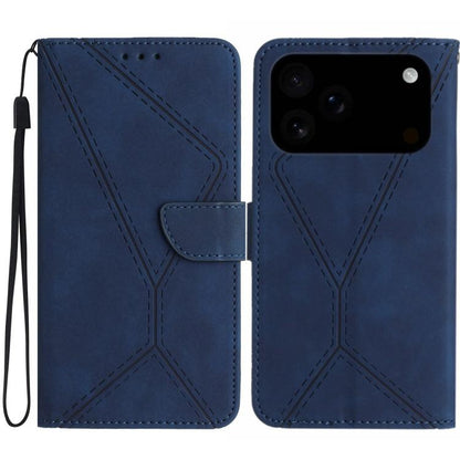 Stitching Embossed Leather Phone Case, For iPhone 18 Pro / 17 Pro, For iPhone 18 Pro Max / 17 Pro Max, For iPhone 17e / 16e, For iPhone 17