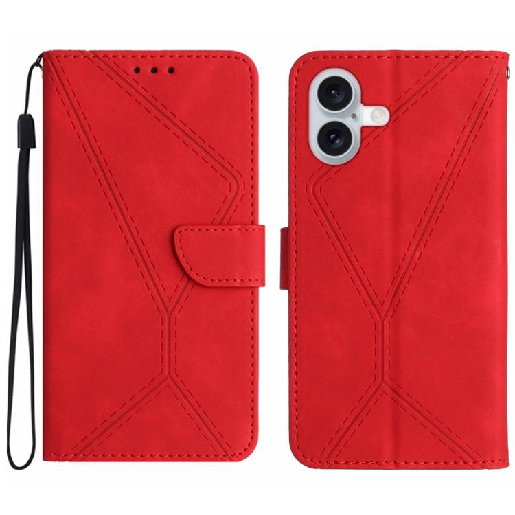 Stitching Embossed Leather Phone Case, For iPhone 18 Pro / 17 Pro, For iPhone 18 Pro Max / 17 Pro Max, For iPhone 17e / 16e, For iPhone 17