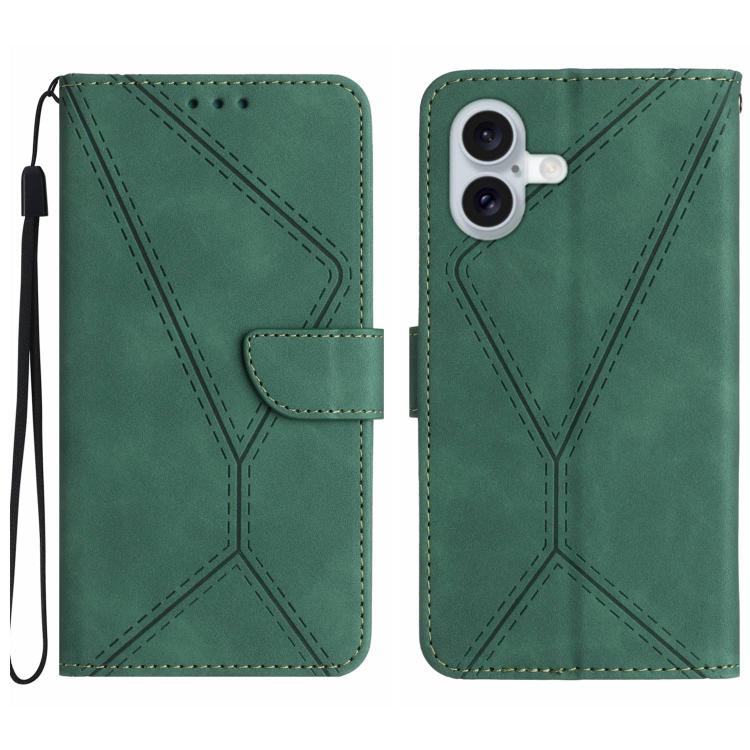 Stitching Embossed Leather Phone Case, For iPhone 17e / 16e, For iPhone 17 Pro Max, For iPhone 17 Pro, For iPhone 17