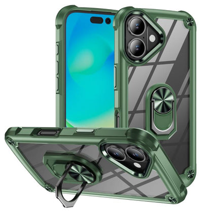 TPU + PC Lens Protection Phone Case with Ring Holder, For iPhone 17e / 16e, For iPhone 17 Pro Max, For iPhone 17, For iPhone Air