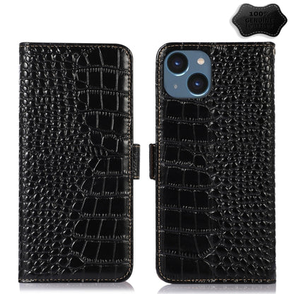 Crocodile Top Layer Cowhide Leather Phone Case, For iPhone 16 Pro, For iPhone 16 Plus, For iPhone 16, For iPhone 15 Pro Max, For iPhone 15 Pro, For iPhone 15 Plus