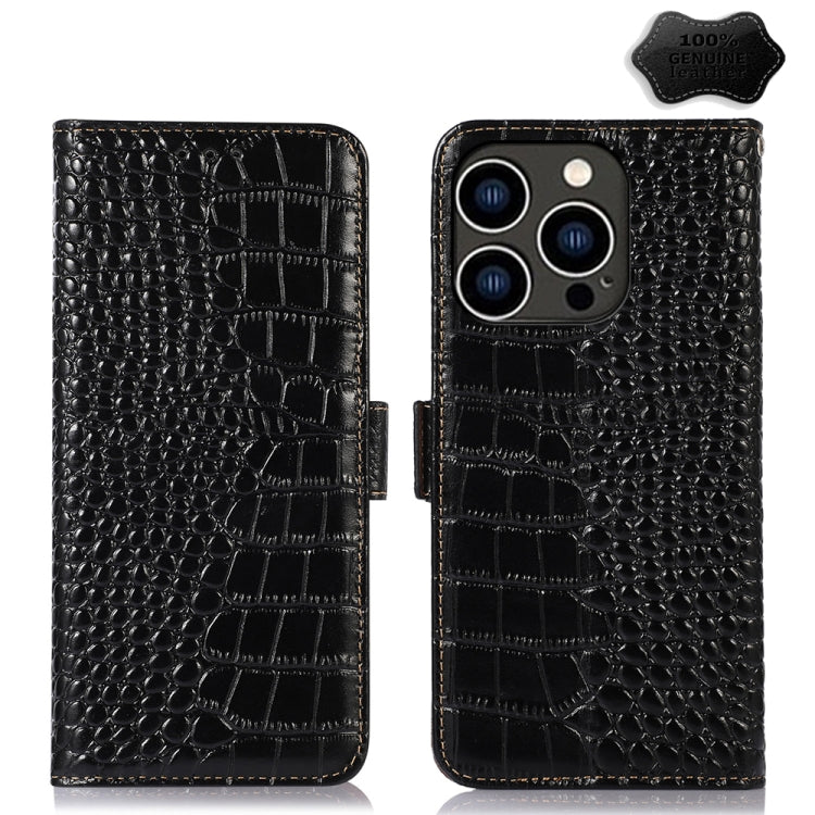 Crocodile Top Layer Cowhide Leather Phone Case, For iPhone 16 Pro, For iPhone 16 Plus, For iPhone 16, For iPhone 15 Pro Max, For iPhone 15 Pro, For iPhone 15 Plus