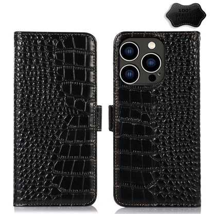 Crocodile Top Layer Cowhide Leather Phone Case, For iPhone 16 Pro, For iPhone 16 Plus, For iPhone 16, For iPhone 15 Pro Max, For iPhone 15 Pro, For iPhone 15 Plus