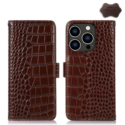 Crocodile Top Layer Cowhide Leather Phone Case