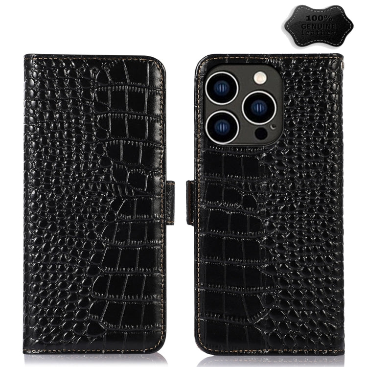 Crocodile Top Layer Cowhide Leather Phone Case, For iPhone 16 Pro, For iPhone 16 Plus, For iPhone 16, For iPhone 15 Pro Max, For iPhone 15 Pro, For iPhone 15 Plus