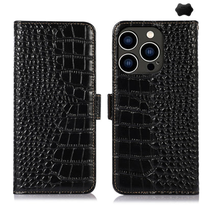 Crocodile Top Layer Cowhide Leather Phone Case, For iPhone 16e / 17e, For iPhone 17 Pro Max, For iPhone 17 Pro, For iPhone 17, For iPhone Air, For iPhone 16 Pro Max