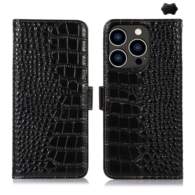 Crocodile Top Layer Cowhide Leather Phone Case, For iPhone 17 Pro Max, For iPhone 17 Pro, For iPhone 17, For iPhone Air, For iPhone 16e, For iPhone 16 Pro Max