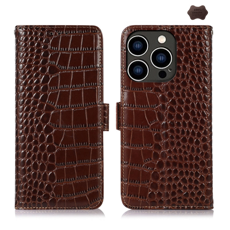 Crocodile Top Layer Cowhide Leather Phone Case