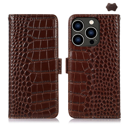 Crocodile Top Layer Cowhide Leather Phone Case, For iPhone 18 Pro / 17 Pro, For iPhone 18 Pro Max / 17 Pro Max, For iPhone 16e / 17e, For iPhone 17, For iPhone Air, For iPhone 16 Pro Max