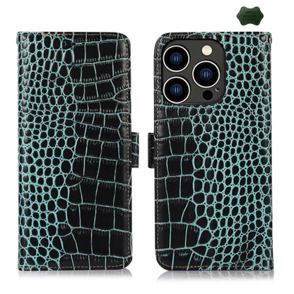 Crocodile Top Layer Cowhide Leather Phone Case, For iPhone 16 Pro, For iPhone 16 Plus, For iPhone 16, For iPhone 15 Pro Max, For iPhone 15 Pro, For iPhone 15 Plus
