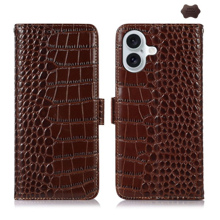 Crocodile Top Layer Cowhide Leather Phone Case