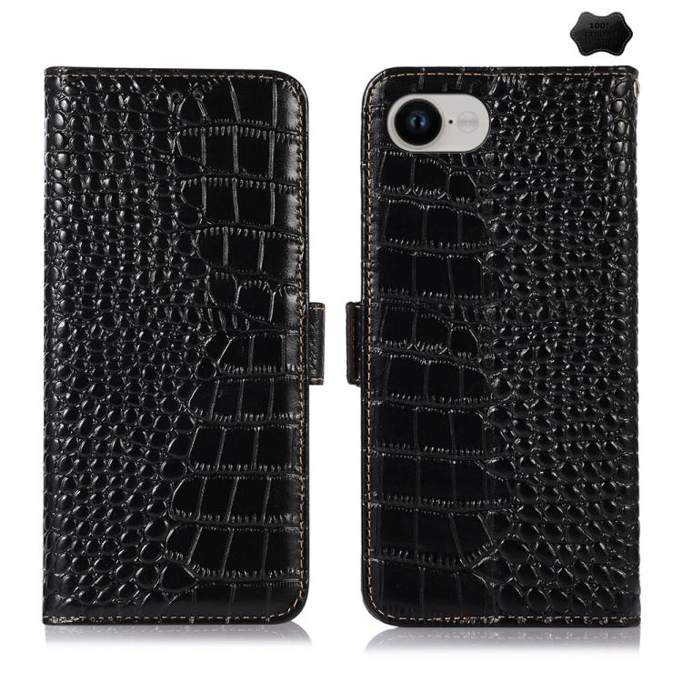 Crocodile Top Layer Cowhide Leather Phone Case, For iPhone 17 Pro Max, For iPhone 17 Pro, For iPhone 17, For iPhone Air, For iPhone 16e, For iPhone 16 Pro Max