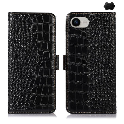 Crocodile Top Layer Cowhide Leather Phone Case, For iPhone 17 Pro Max, For iPhone 17 Pro, For iPhone 17, For iPhone Air, For iPhone 16e, For iPhone 16 Pro Max