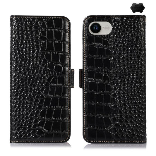 Crocodile Top Layer Cowhide Leather Phone Case, For iPhone 16e / 17e, For iPhone 17 Pro Max, For iPhone 17 Pro, For iPhone 17, For iPhone Air, For iPhone 16 Pro Max