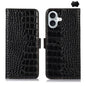 Crocodile Top Layer Cowhide Leather Phone Case, For iPhone 17 Pro Max, For iPhone 17 Pro, For iPhone 17, For iPhone Air, For iPhone 16e, For iPhone 16 Pro Max