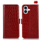 Crocodile Top Layer Cowhide Leather Phone Case, For iPhone 17 Pro Max, For iPhone 17 Pro, For iPhone 17, For iPhone Air, For iPhone 16e, For iPhone 16 Pro Max