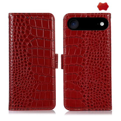Crocodile Top Layer Cowhide Leather Phone Case, For iPhone 17 Pro Max, For iPhone 17 Pro, For iPhone 17, For iPhone Air, For iPhone 16e, For iPhone 16 Pro Max