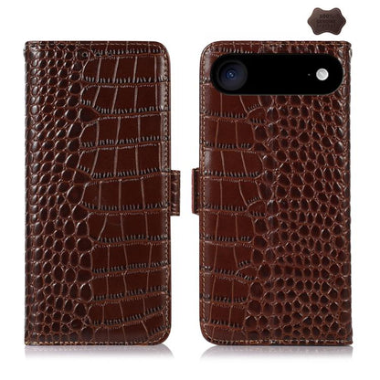 Crocodile Top Layer Cowhide Leather Phone Case, For iPhone 17 Pro Max, For iPhone 17 Pro, For iPhone 17, For iPhone Air, For iPhone 16e, For iPhone 16 Pro Max