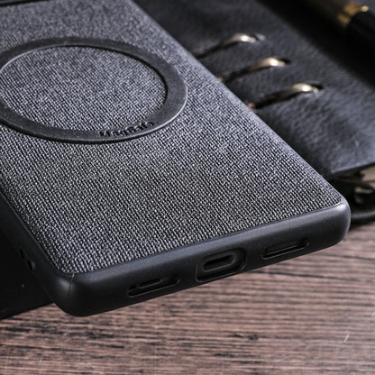 Magsafe Magnetic Ring Cloth Texture Phone Case