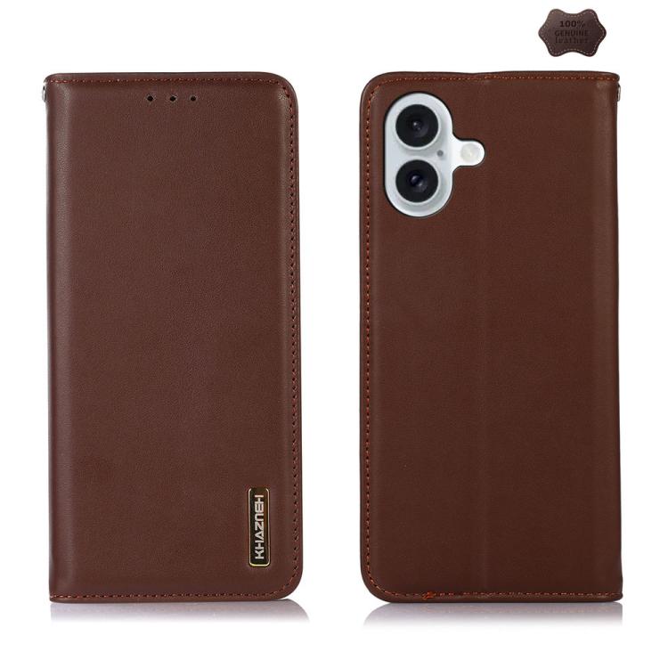 KHAZNEH Nappa Top Layer Cowhide Leather Phone Case, For iPhone 17 Pro Max, For iPhone 16e / 17e, For iPhone 17 Pro, For iPhone 17, For iPhone Air, For iPhone 16e, For iPhone 16 Pro Max