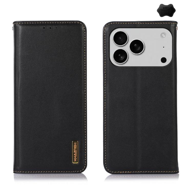 KHAZNEH Nappa Top Layer Cowhide Leather Phone Case, For iPhone 17 Pro Max, For iPhone 16e / 17e, For iPhone 17 Pro, For iPhone 17, For iPhone Air, For iPhone 16e, For iPhone 16 Pro Max