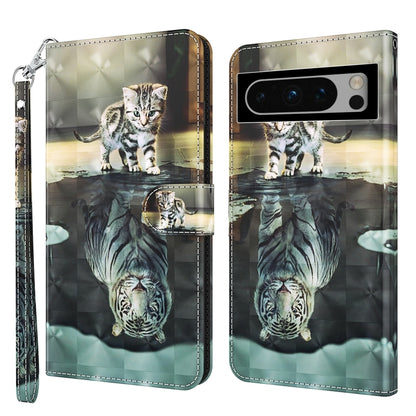 3D Painting Pattern Flip Leather Phone Case